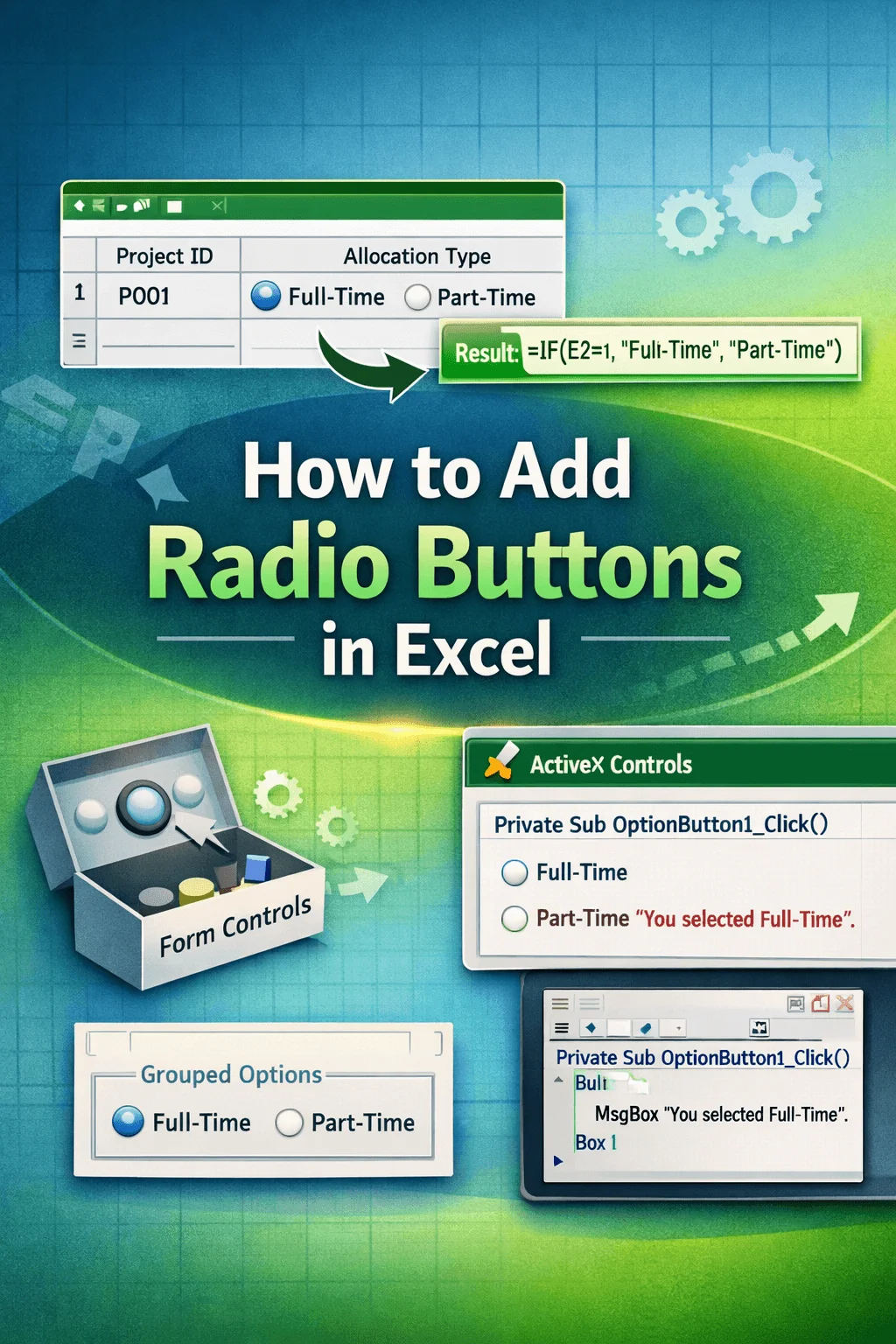 How to Add Radio Buttons (Option Buttons) in Excel - Excel Insider