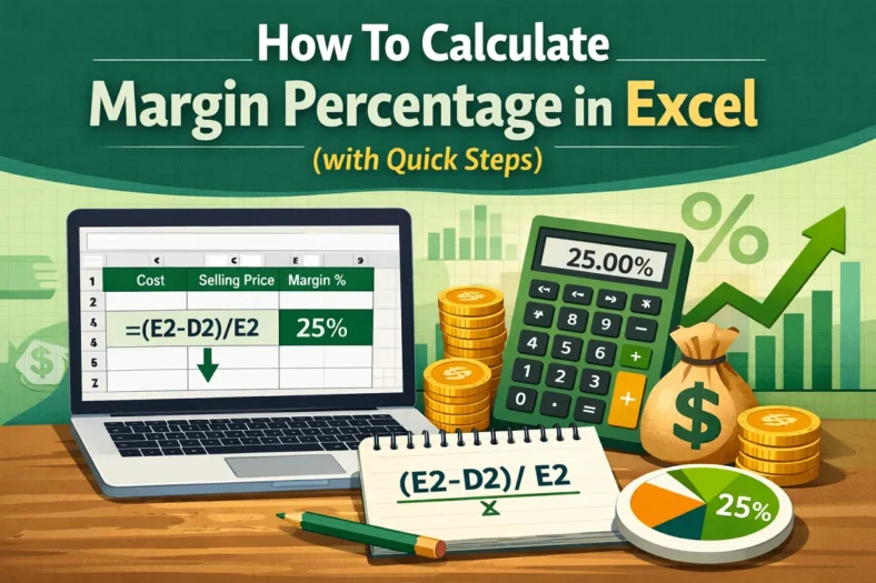 featured image - how to calculate margin percentage in excel