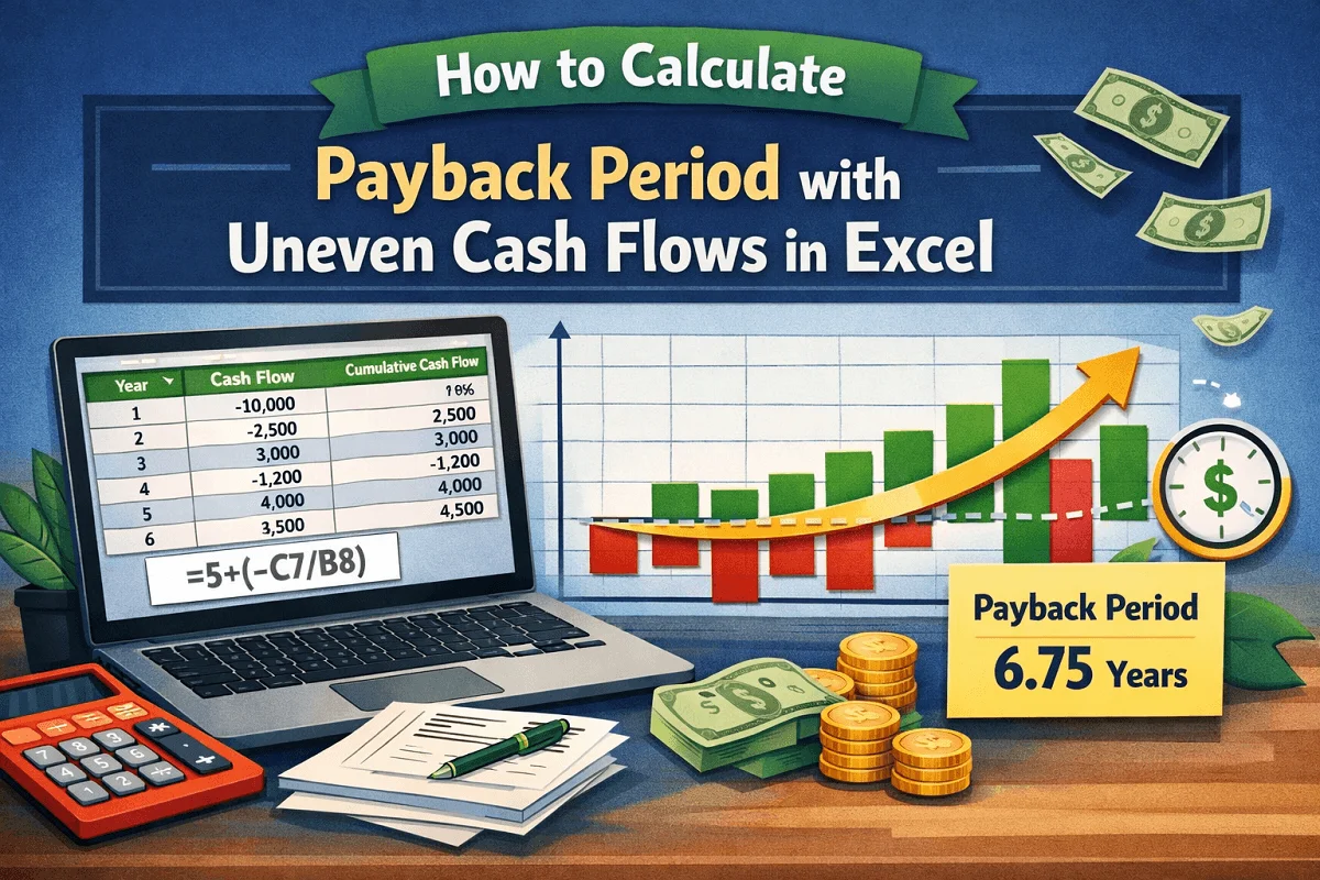 How to Calculate Payback Period with Uneven Cash Flows in Excel - Excel ...