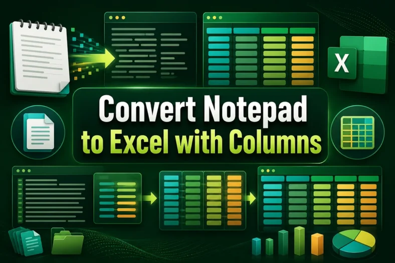 featured image - how to convert notepad to excel with columns
