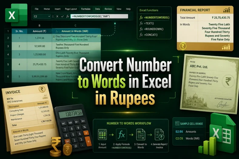 featured image - how to convert number to words in excel in rupees