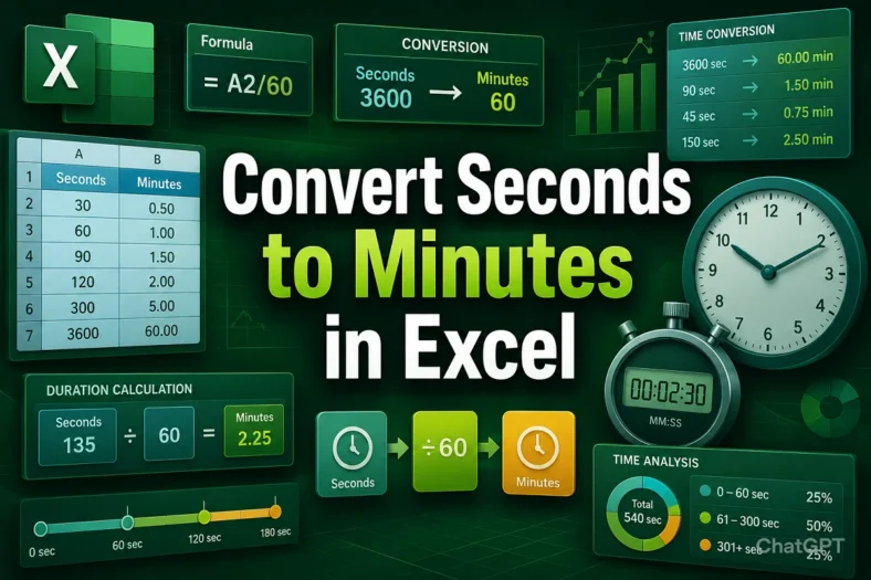 featured image - how to convert seconds to minutes in excel
