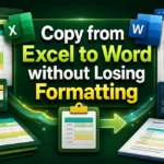 featured image -how to copy from excel to word without losing formatting