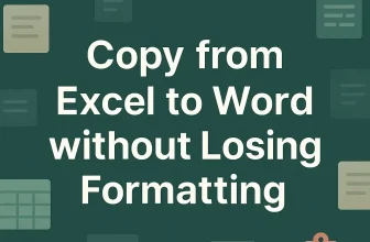 featured image -how to copy from excel to word without losing formatting