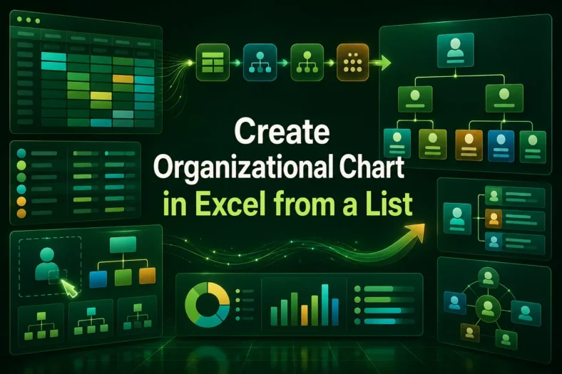 featured image - how to create an organizational chart in excel from a list