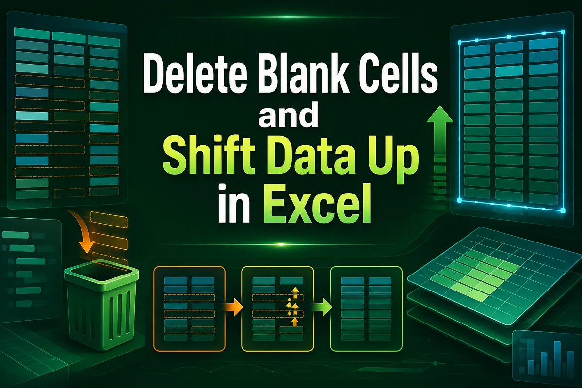 How to Delete Blank Cells in Excel and Shift Data Up - Excel Insider