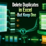 featured image -how to delete duplicates in excel but keep one