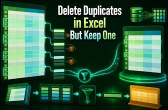 featured image -how to delete duplicates in excel but keep one
