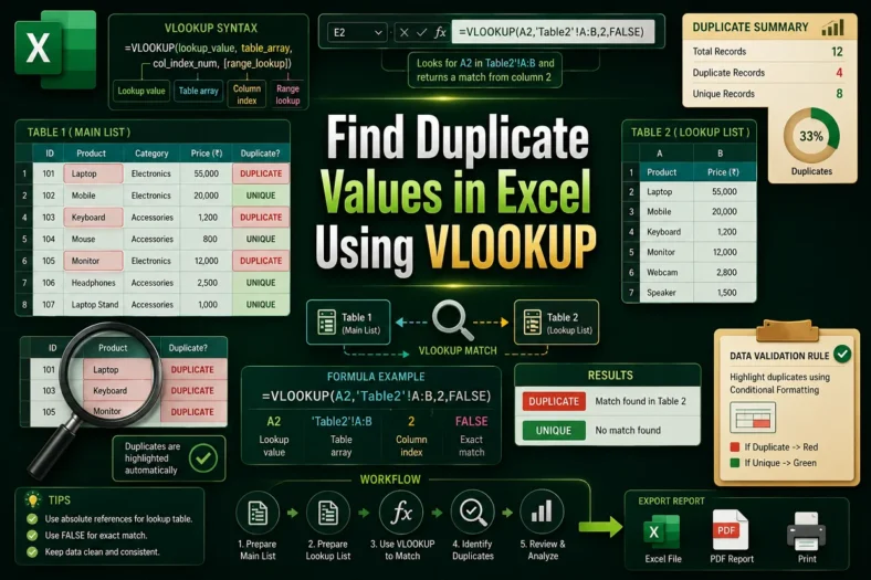 featured image - how to find duplicate values in excel using vlookup