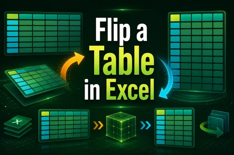 featured image - how to flip table in excel
