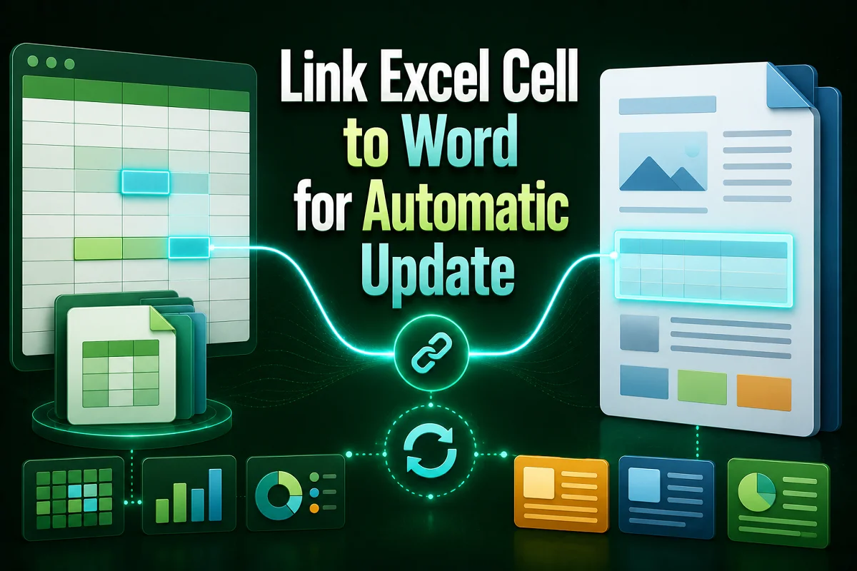 How to Link Excel Cell to Word for Automatic Update - Excel Insider