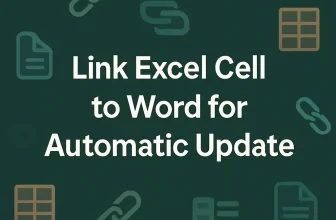 featured image -how to link excel cell to word automatic update