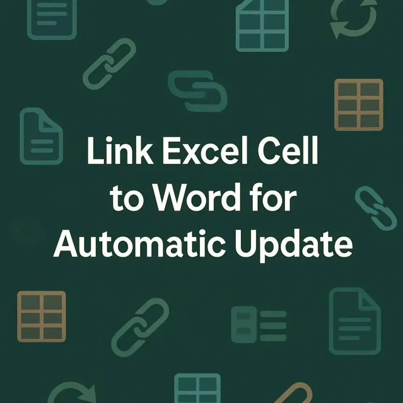 featured image -how to link excel cell to word automatic update