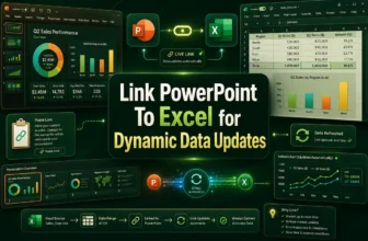 featured image - how to link powerpoint to excel for dynamic data updates