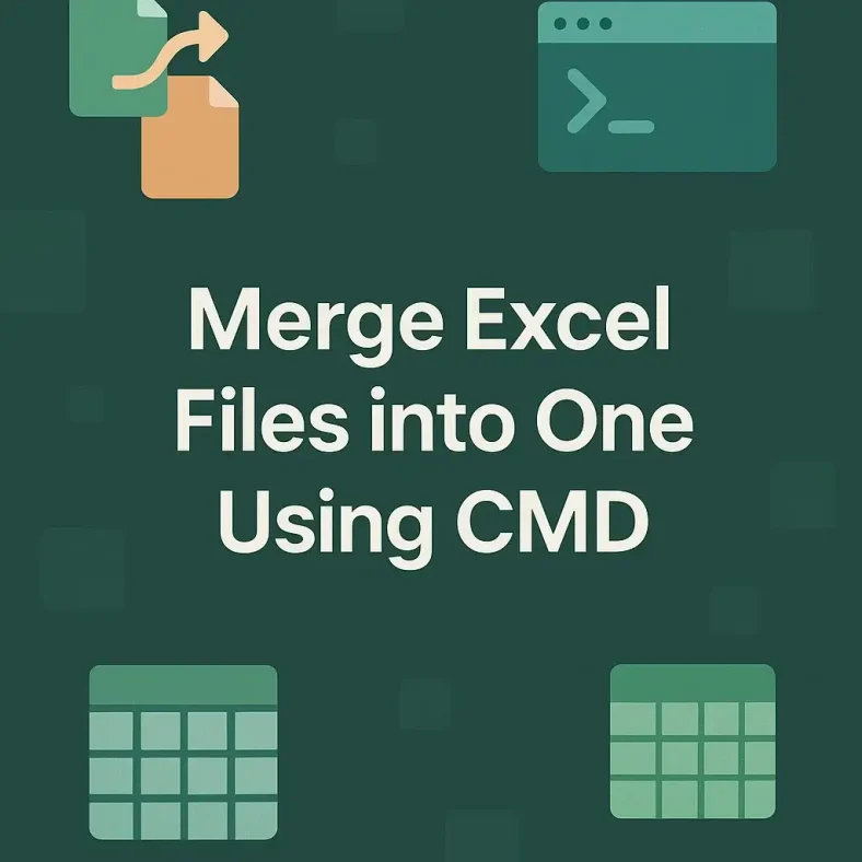 featured image - how to merge excel files into one using cmd