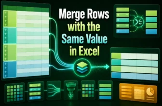 featured image - how to merge rows with same value in excel