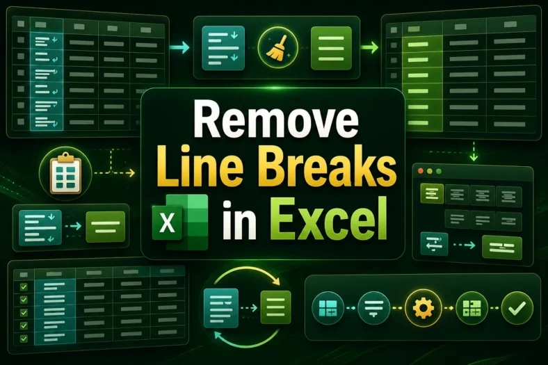 featured image - how to remove line breaks in excel