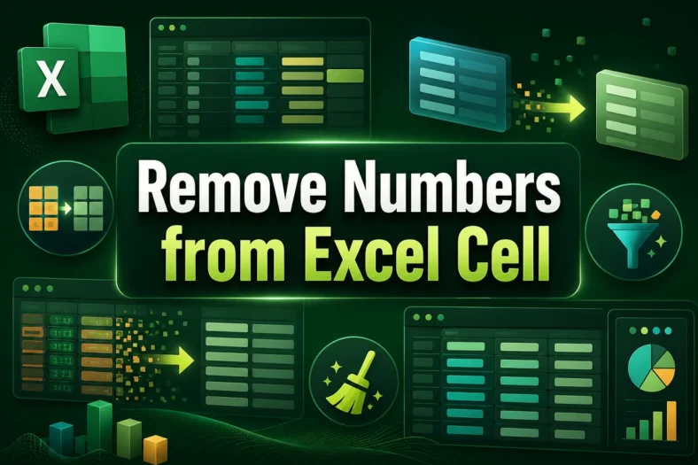 featured image - how to remove numbers from a cell in excel