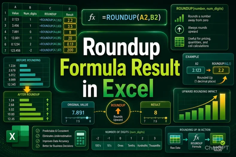 featured image - how to roundup a formula result in excel