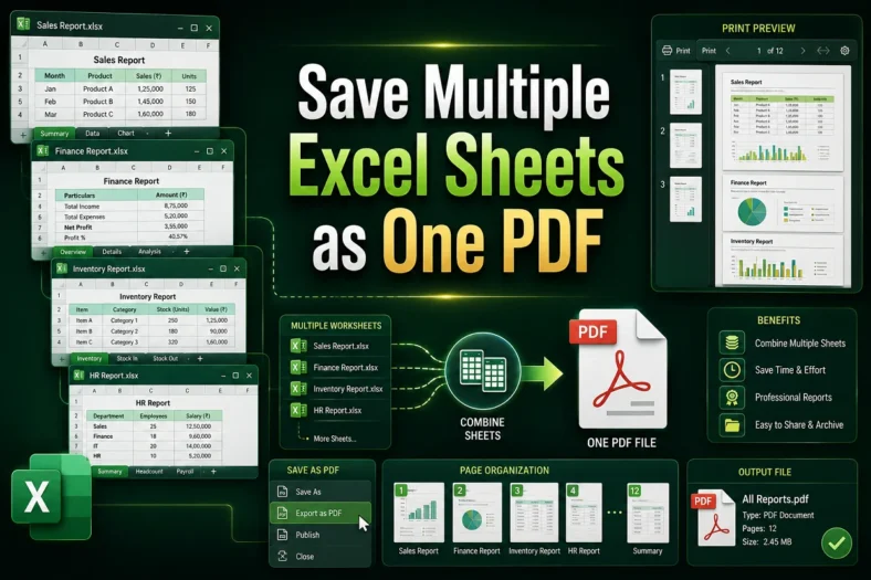 featured image - how to save multiple excel sheets as one pdf