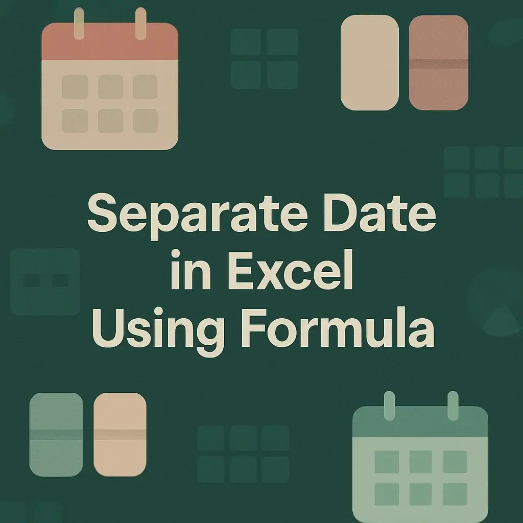 How to Separate Date in Excel Using Formula (3 Suitable Methods ...