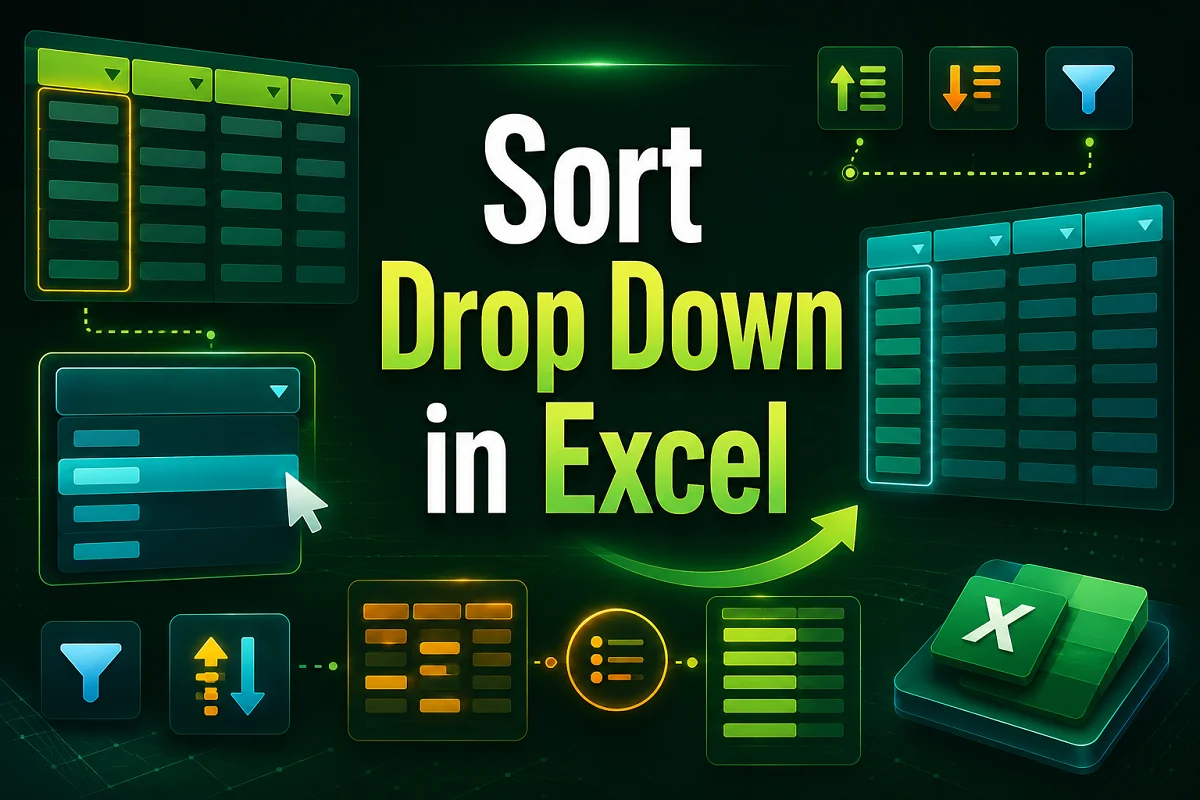How to Sort a Drop Down in Excel (5 Useful Techniques) - Excel Insider