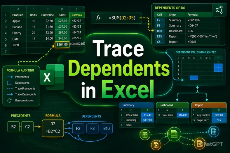 featured image - how to trace dependents in excel