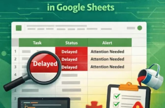 featured image - if cell color is red then google sheets