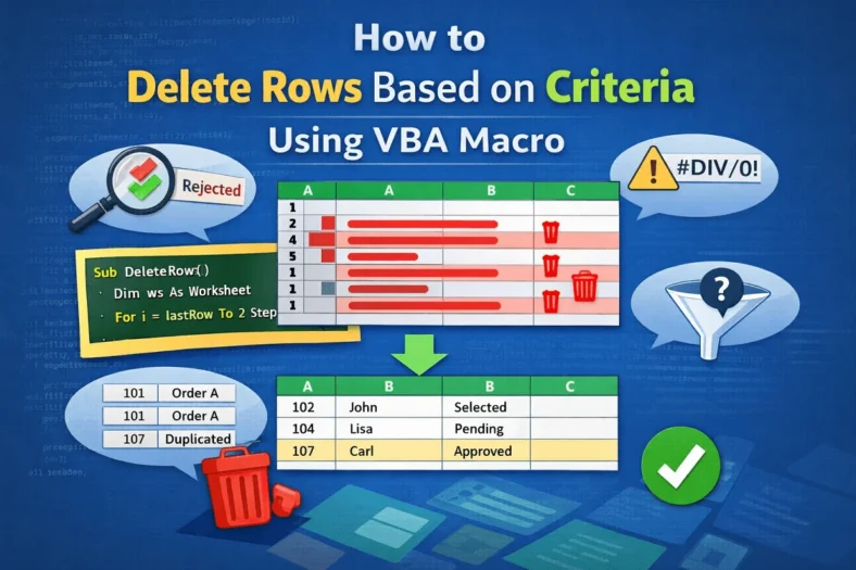 featured image - macro to delete rows based on criteria