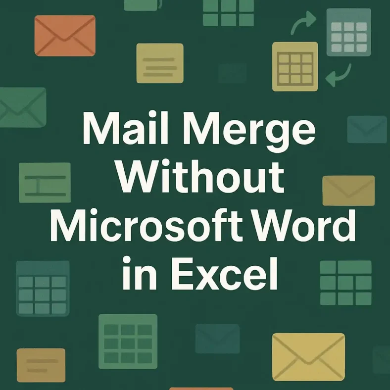 featured image - mail merge in excel without word