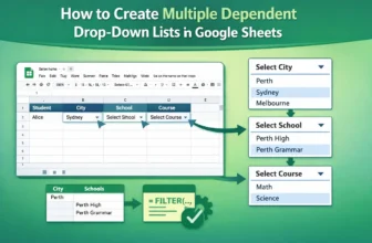 featured image - multiple dependent drop down list google sheets