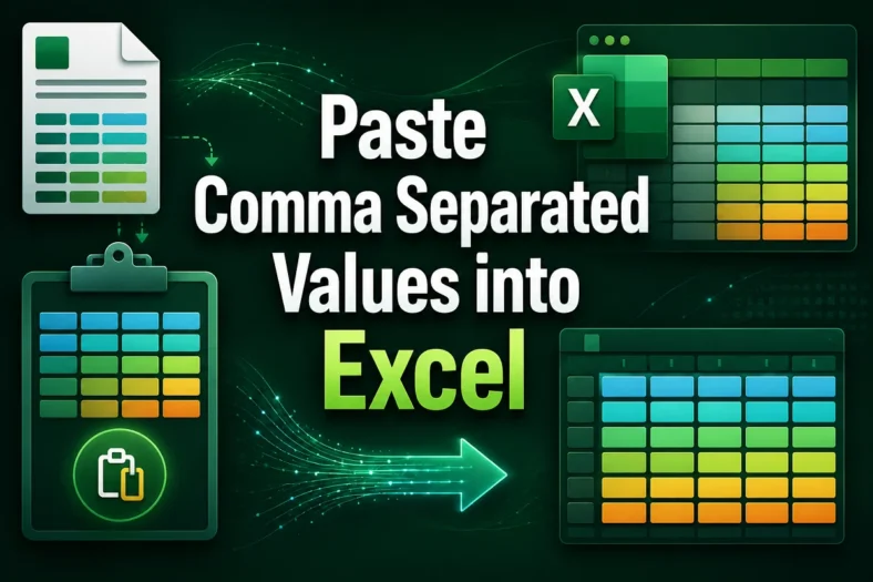 featured image - paste comma separated values into excel