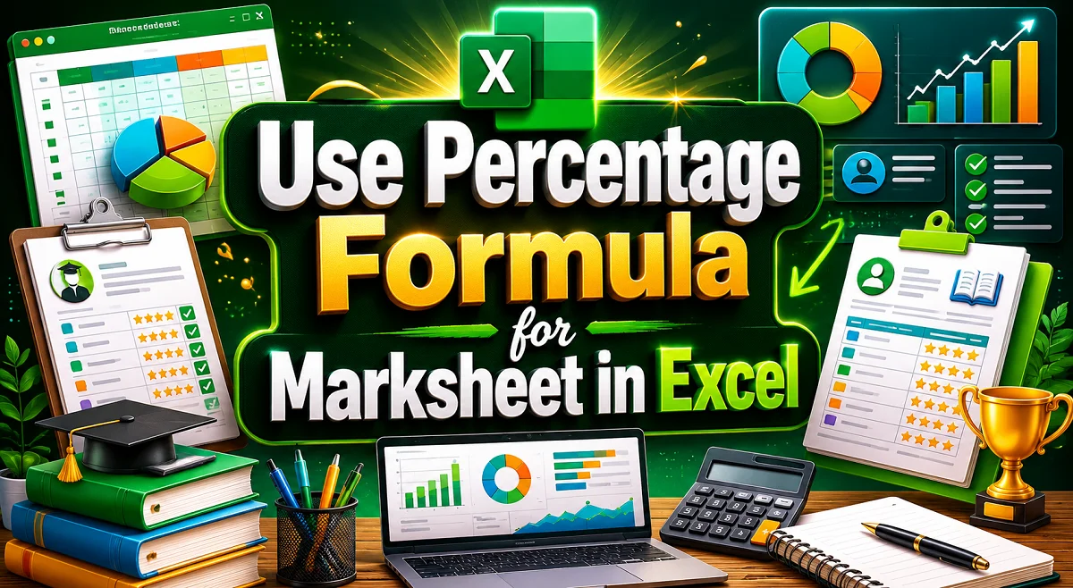 How to Use Percentage Formula in Excel for Marksheet - Excel Insider