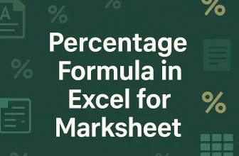 featured image - percentage formula in excel for marksheet