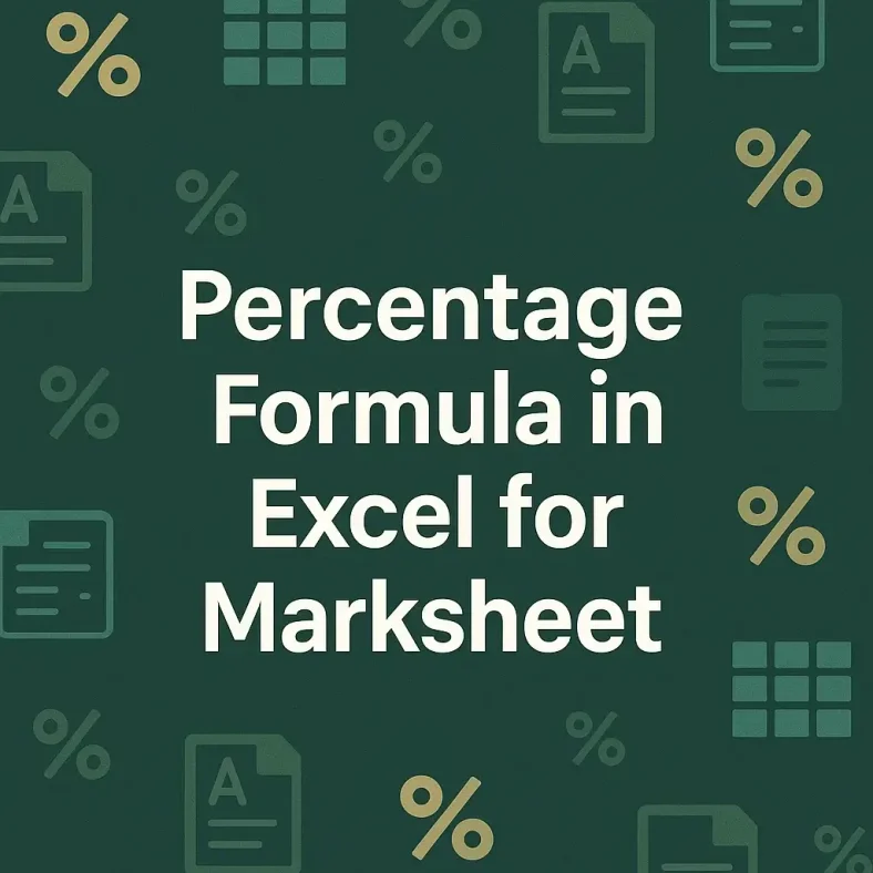 featured image - percentage formula in excel for marksheet