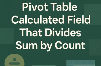 featured image - pivot table calculated field sum divided by count