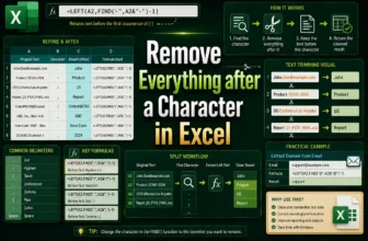 featured image - remove everything after a character in excel