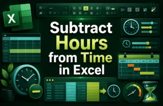 featured image - subtract hours from time in excel