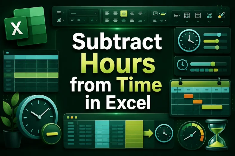 featured image - subtract hours from time in excel