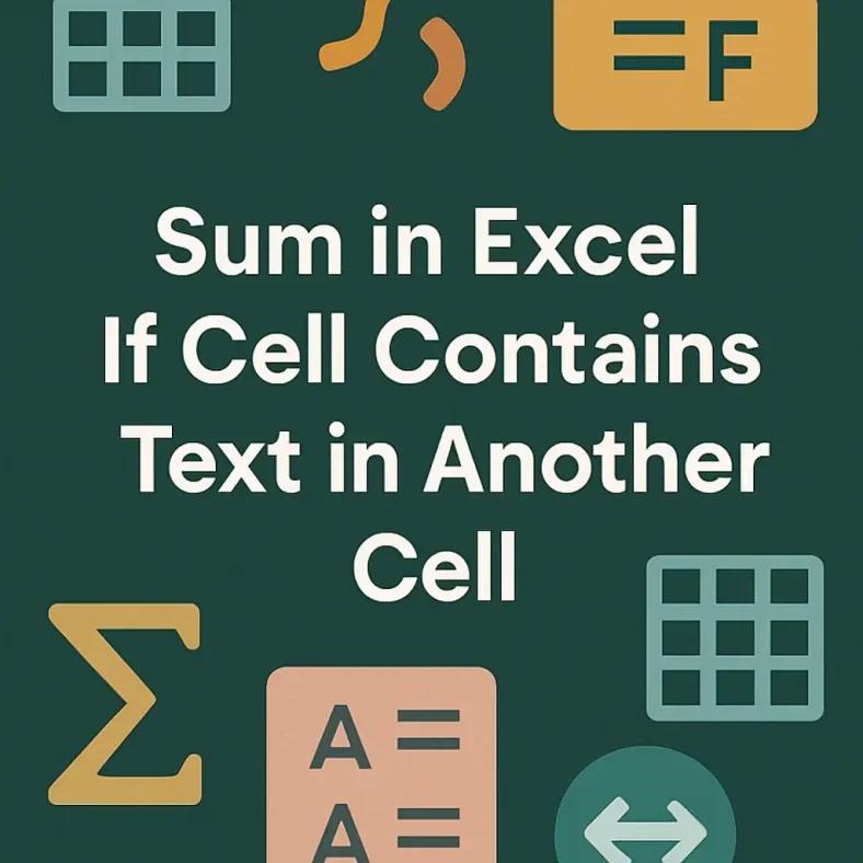 featured image - sum if cell contains text in another cell