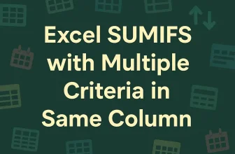 featured image -sumifs with multiple criteria in same column