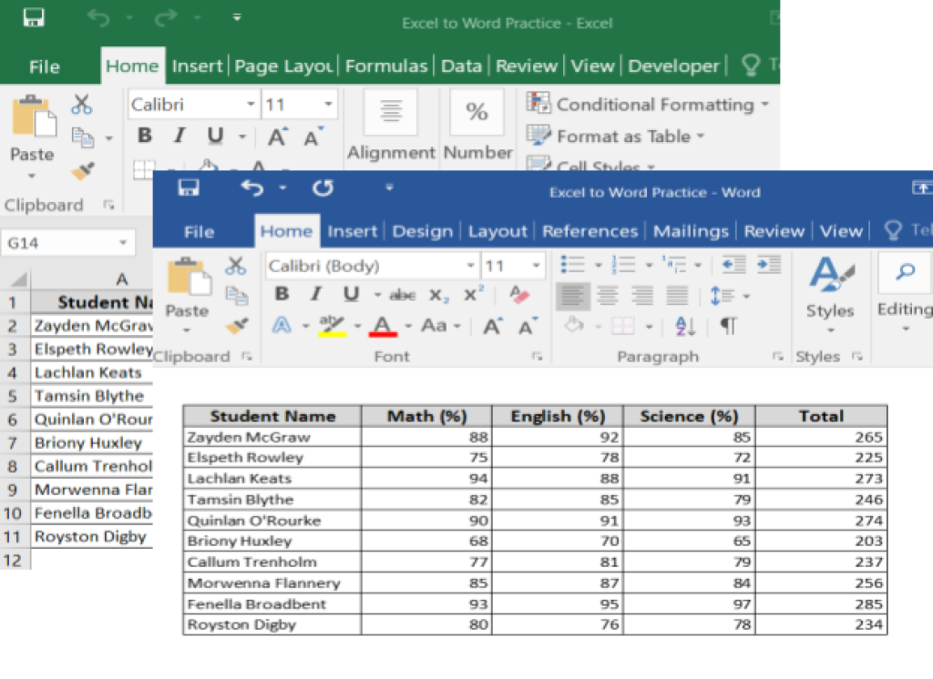 How to Copy from Excel to Word without Losing Formatting - Excel Insider