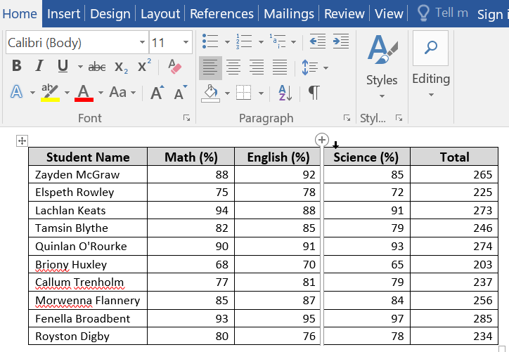 Copy Data from Excel to Word Without Losing Formatting Using ‘Paste’ Options