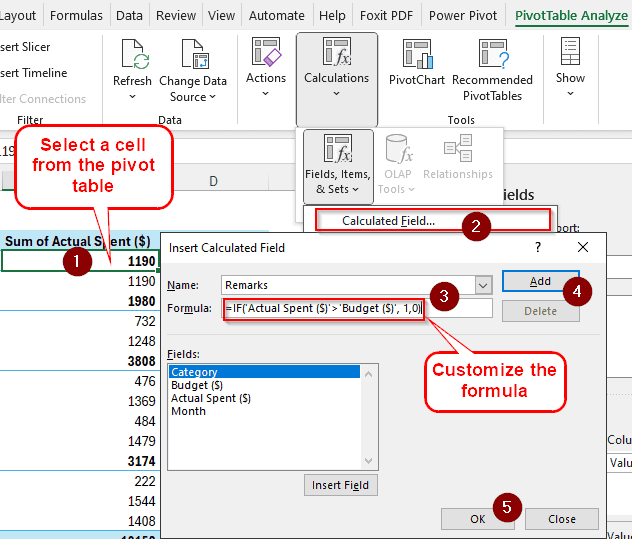 pivot table calculated if overview image