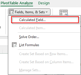 calculated field
