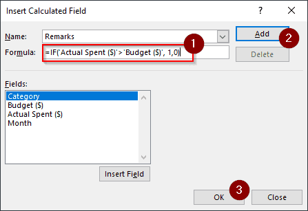 formula for calculated if