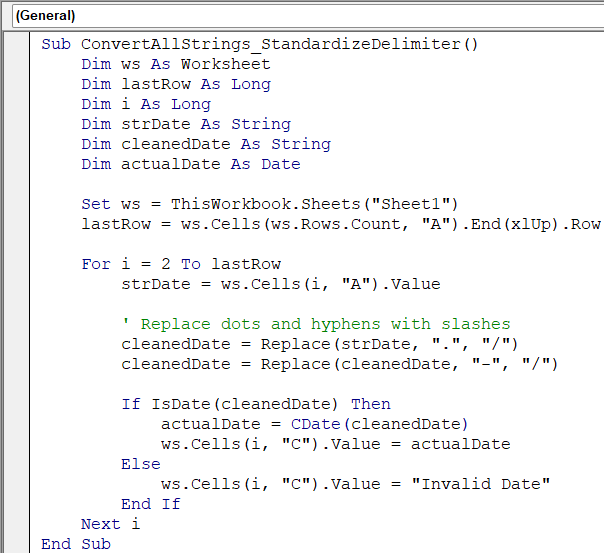 Normalize Delimiters Before Using CDate for Reliable Date Conversion