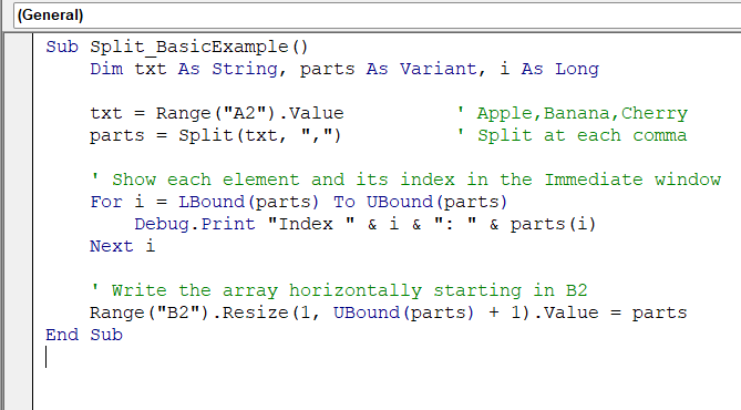 Use Split to Quickly Convert a Comma‑Separated String into an Array in Excel VBA