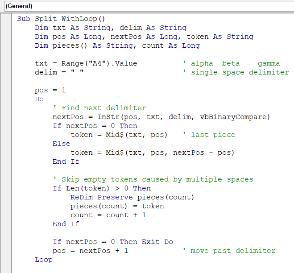 How to Split a String into an Array in Excel VBA (4 Examples) - Excel ...