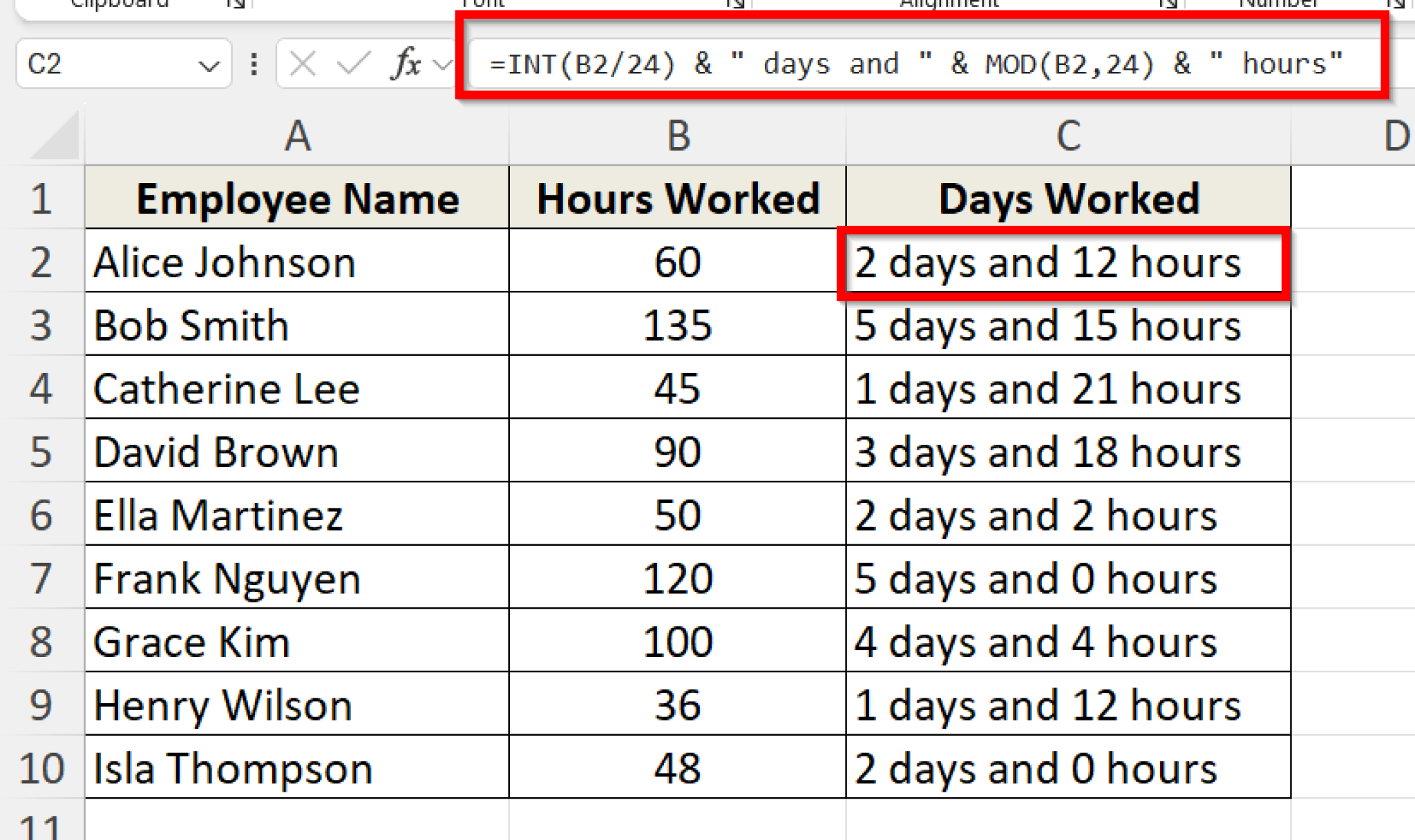 How to Convert Hours to Days in Excel (4 Simple Ways) - Excel Insider